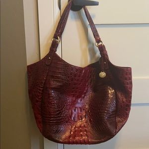 Brahmin Jacqueline Red Hobo Tote